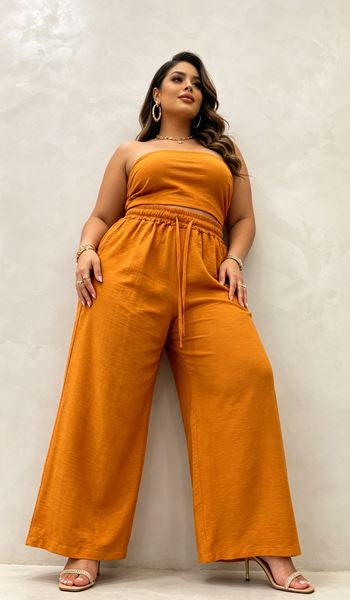 Picture of FLUID SUMMER TROUSER WITH DRAWSTRING IN VISCOSE
